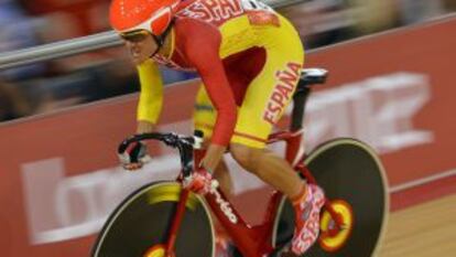 Leire Olaberria, durante la prueba de sprint.