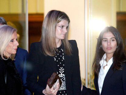Athina Onassis, al llegar al Real Club Náutico de A Coruña.