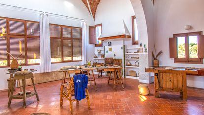 El taller de Joan Miró a la casa museu del Mas Miró, a Mont-Roig del Camp.