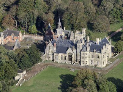 La mansión de Shadwell Court, vista desde el aire.