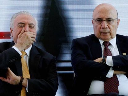 El presidente brasileño Michel Temer y el candidato de su partido a reemplazarle, en Brasilia