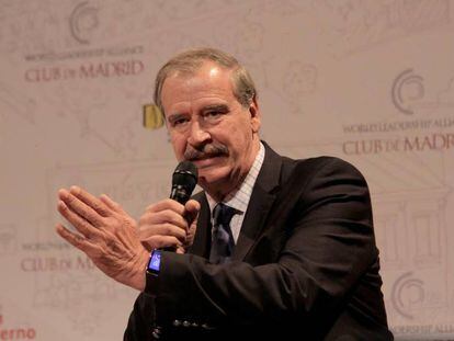 Vicente Fox durante un acto del Club de Madrid