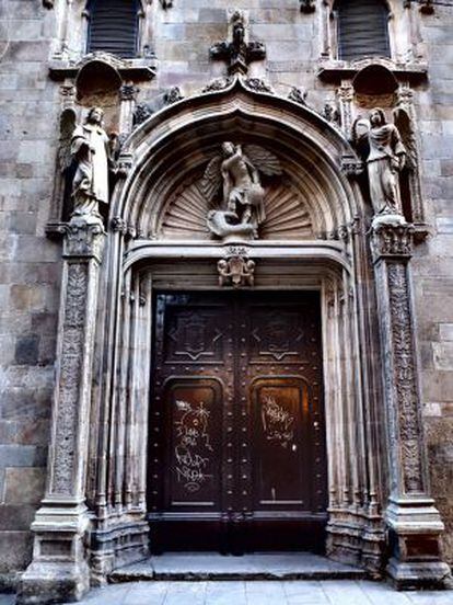 Reliquia gótica de la basílica de la Mercé, en Barcelona.