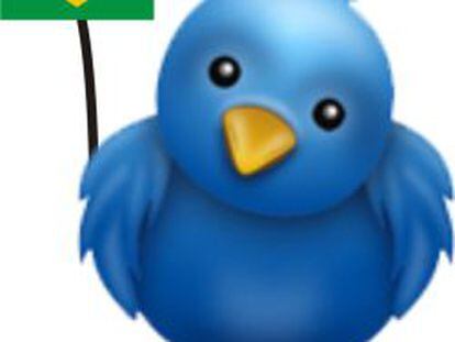 Logo de Twitter en Brasil.
