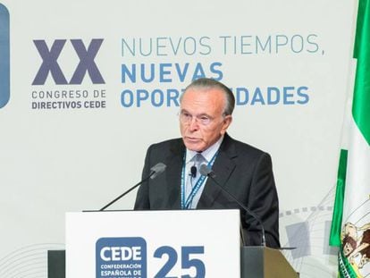 Isidro Fainé, durante la clausura del XX Congreso Directivos CEDE.