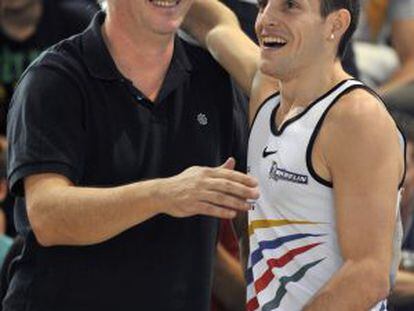 Philippe D'Encausse y Renaud Lavillenie.