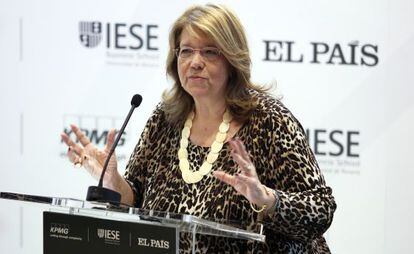 Elvira Rodríguez durante su intervención en el Foro Anual del Consejero