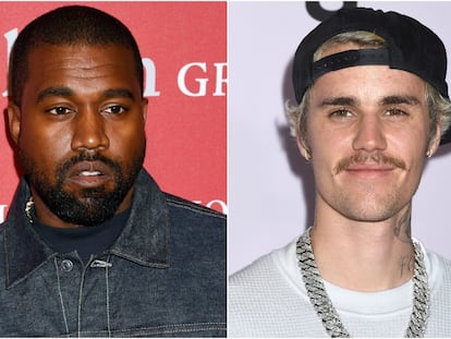 Kanye West y Justin Bieber.