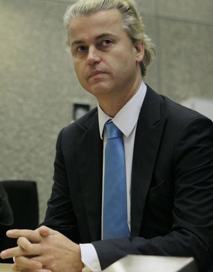 Geert Wilders, durante el proceso que se sigue contra él en Amsterdam.