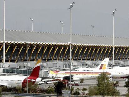 Aviones de Iberia en el aeropuerto de Madrid-Barajas