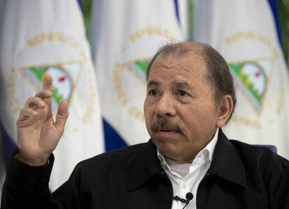 Daniel Ortega durante una entrevista en 2018.