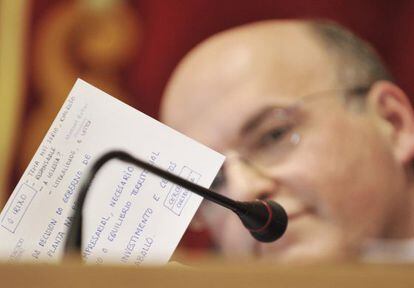 Jos&eacute; Manuel Baltar, ayer en el pleno de la Diputaci&oacute;n.