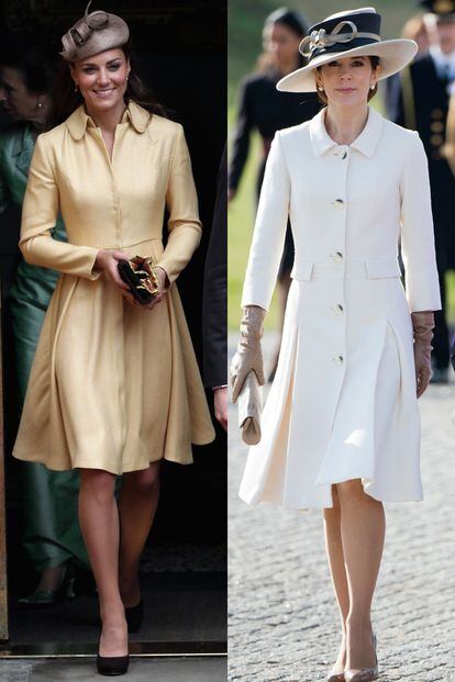 Kate Middleton tiene mucho en común con Mary Donaldson: ambas son princesas consorte, plebeyas, el pueblo las adora, son elegantes, tienen el pelo castaño y son delgadas. No cuesta imaginarse a Middleton en unos años pareciéndose también físicamente a Mary.
