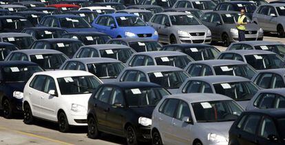 Coches manufacturados en la f&aacute;brica de Volkswagen de Pamplona