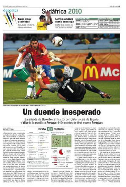 ESPAÑA, 1; PORTUGAL, 0