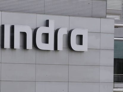 Fachada de la sede de Indra en Madrid.