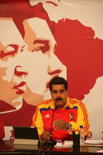El presidente venezolano Nicolás Maduro en un mensaje televisivo.