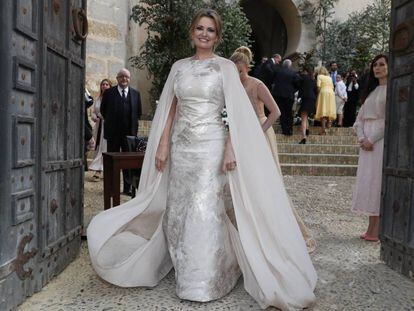 Ainhoa Arteta, en su boda con Matías Urrea en el Puerto de Santa María (Cádiz) el 22 de junio.