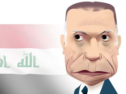 Mustafa Al Kadhimi. Ilustración de Luis Grañena
