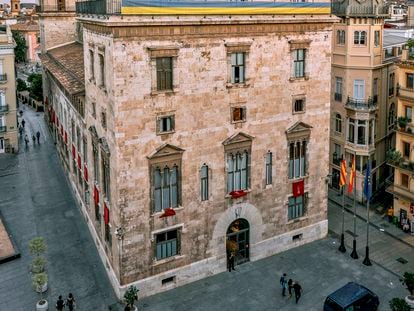 El edificio del Palau de la Generalitat el pasado año, cuando se cumplieron 40 años del Estatut d´Autonomia.
