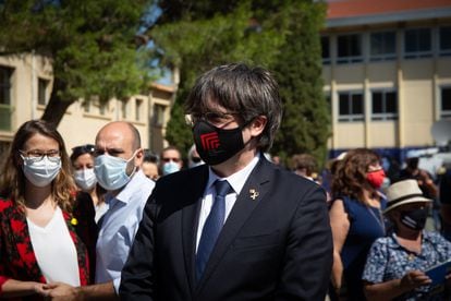 Carles Puigdemont, el pasado 16 de julio en un acto en Elna, (Francia).