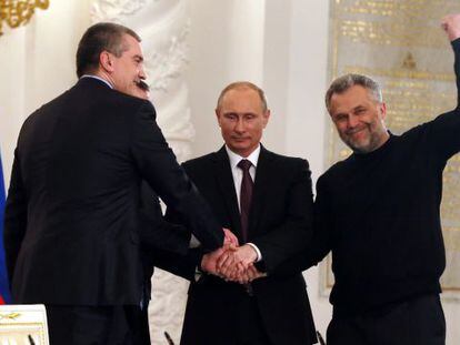 Alex&eacute;i Chaly (derecha), en marzo en el Kremlin.