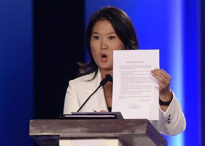 La candidata a presidenta de Per&uacute;, Keiko Fujimori.