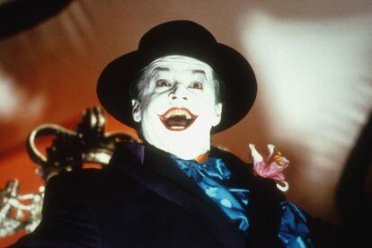 El primer Joker moderno, después de la serie de los 60, fue Jack Nicnolson en el Batman de Tim Burton (1989). Otra de las figuras más terroríficas del cine actual, con su sonrisa perenne y su cara híperblanca, también un disfraz recurrente de Halloween.