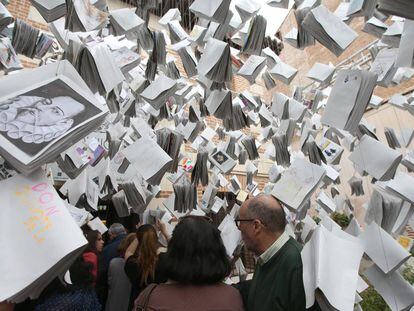 Homenaje a Cervantes en el cuarto centenario de su muerte, en Alcalá de Henares.