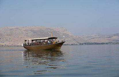 Embarcación en el Mar de Galilea.