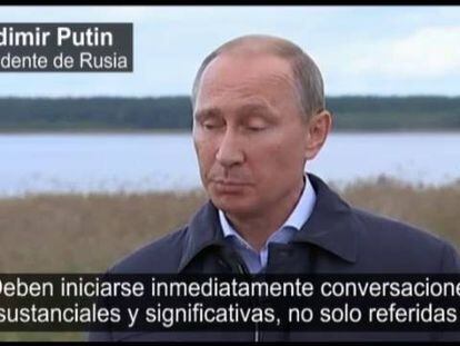 Putin pide a Poroshenko reanudar las conversaciones.