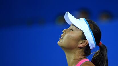 Peng Shuai durante un torneo en 2014.