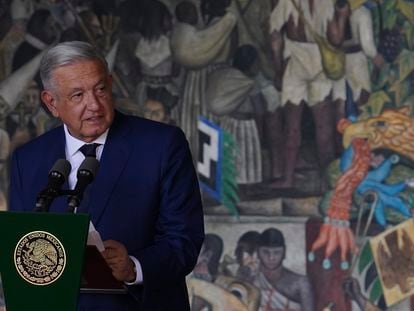 López Obrador presenta su cuarto informe de gobierno en Palacio Nacional, este jueves.