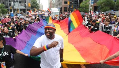A demonstration of the LGBT community in Toronto, Canada.