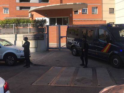 Agentes antidisturbios de la Policía Nacional en una reciente operación en Madrid.