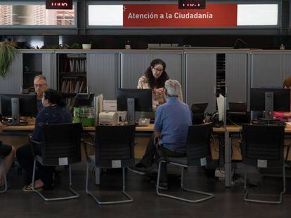 Oficinas municipales del Ayuntamiento de Rivas Vaciamadrid, el viernes pasado.