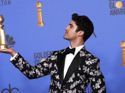Darren Criss, ganador del Globo de Oro al mejor actor de miniserie por 'El asesinato de Gianni Versace'.