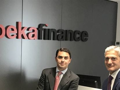 Lorenzo Guidi, senior advisor de Debitos, y Carlos Stilianopoulos, director general de Beka. 