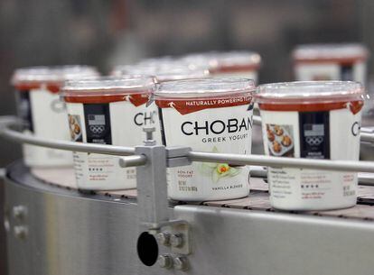 Una planta de producci&oacute;n de los yogures Chobani