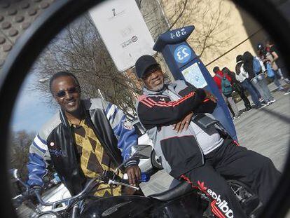 Sam Gooden y Fred Cash, dos de los miembros de The Impressions, en Madrid.