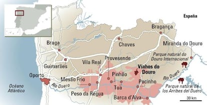 La región del Douro, en Portugal.