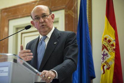 Andrés Ollero, durante una conferencia en Madrid.