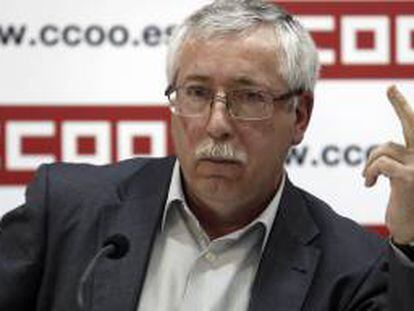 El secretario general de Comisiones Obreras (CCOO), Ignacio Fernández Toxo, ha reivindicado hoy que "el único camino posible" para que Europa salga de la "encrucijada" es una refundación federal en la que la izquierda "reconstruya" su discurso. EFE/Archivo