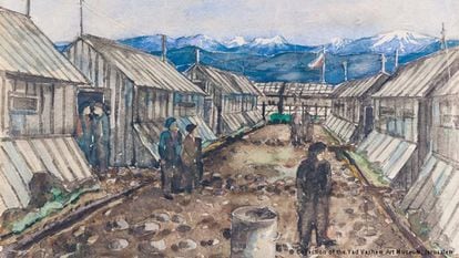 'Camino entre cuarteles, campo de Gurs' (1941), de Leo Breuer (1893–1975)