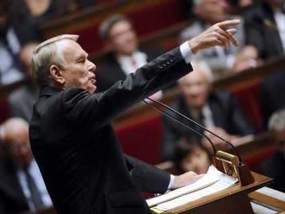 El primer ministro franc&eacute;s, Jean-Marc Ayrault, hoy en Par&iacute;s.