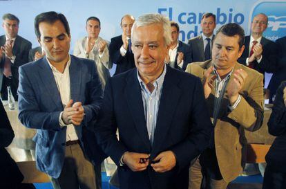 Javier Arenas preside una reunión del Comité Ejecutivo del PP andaluz.