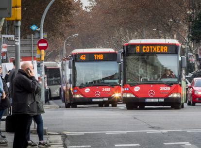 Huelga conductores de autobus Barcelona