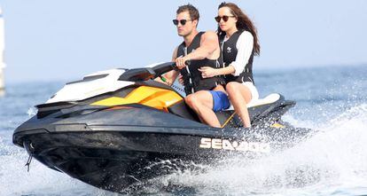 Dakota Johnson y Jamie Dornan, en Niza.