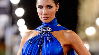 Pilar Rubio a su llegada a la alfombra roja del Festival de San Sebastián.