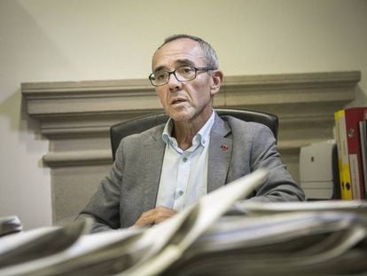 Joan Coscubiela, portaveu de Catalunya Sí que es Pot, durant l'entrevista.